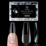 Modelones Nail Tips 510 Pieces - Heltäckande Nail Tips Set, Gel Tips Set, Pre-Polish PMMA Resin Nail Tips, Konstgjorda naglar för lim på Nail Art DIY, Short Squoval