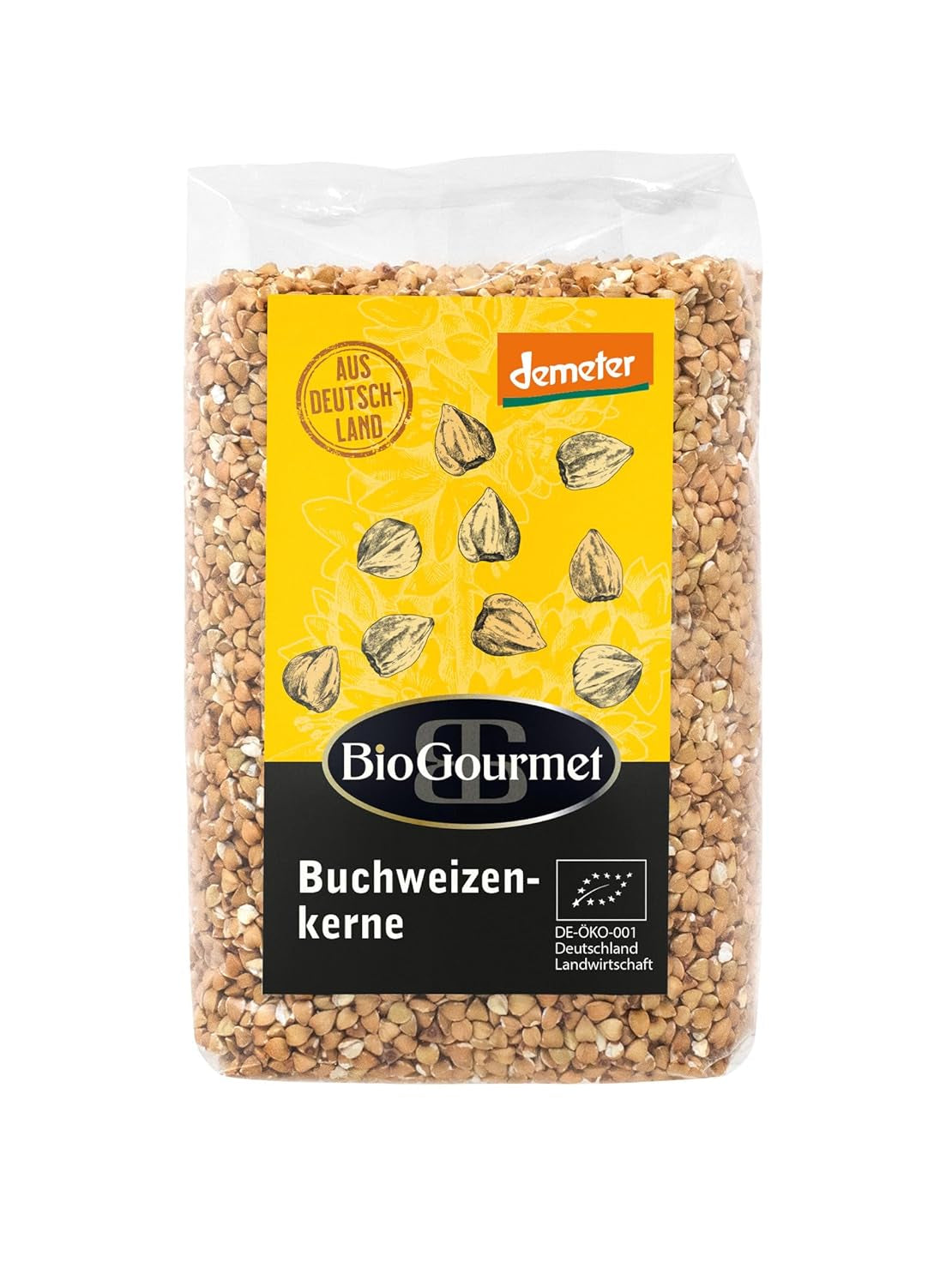 Bovete BioGourmet Demeter – 500g påse | Glutenfri, fiberrik och regional | Från tyskt ekologiskt jordbruk (Baden-Württemberg/Bayern) | Perfekt för müsli, sallader och tillbehör