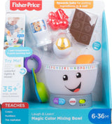 Fisher-Price Laugh & Learn Baby Learning Toy, Magic Color Mixing Bowl med musik och ljus i 6 månader+, GJW20 Baby Toys Naty Shop