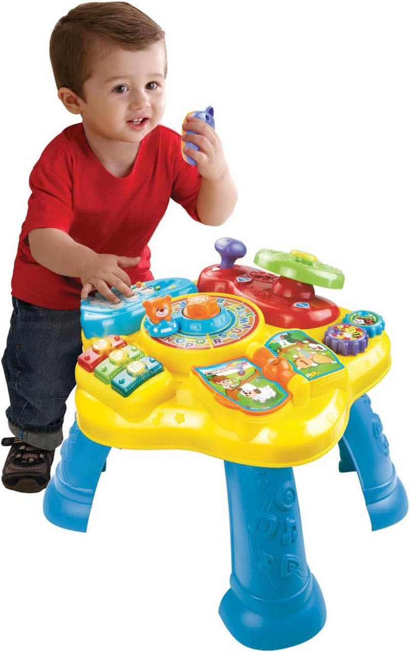 Vtech Baby Adventure Play Table - Färgglatt babylekbord med 6 lekplatser och interaktiva element - Lär dig färger, siffror, djur, musik och former genom lek - För barn i åldern 12-36 månader Baby Toys Naty Shop