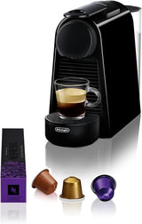 Espressomaskin med Nespresso De'Longhi Essenza Mini-kapslar, svart | Pumptryck 19 bar | Vattentank 0,6 l | För espresso och lungo | Liten espressomaskin – Fantastiska kaffestunder | EN85.B