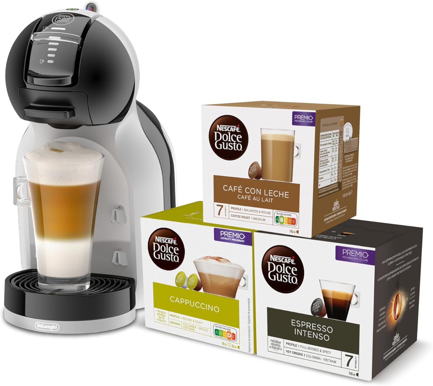 De'Longhi Mini Me EDG155.BG ​​EDG155.BG ​​Espressomaskin för espressokapslar, 0,8 l, svart, grå