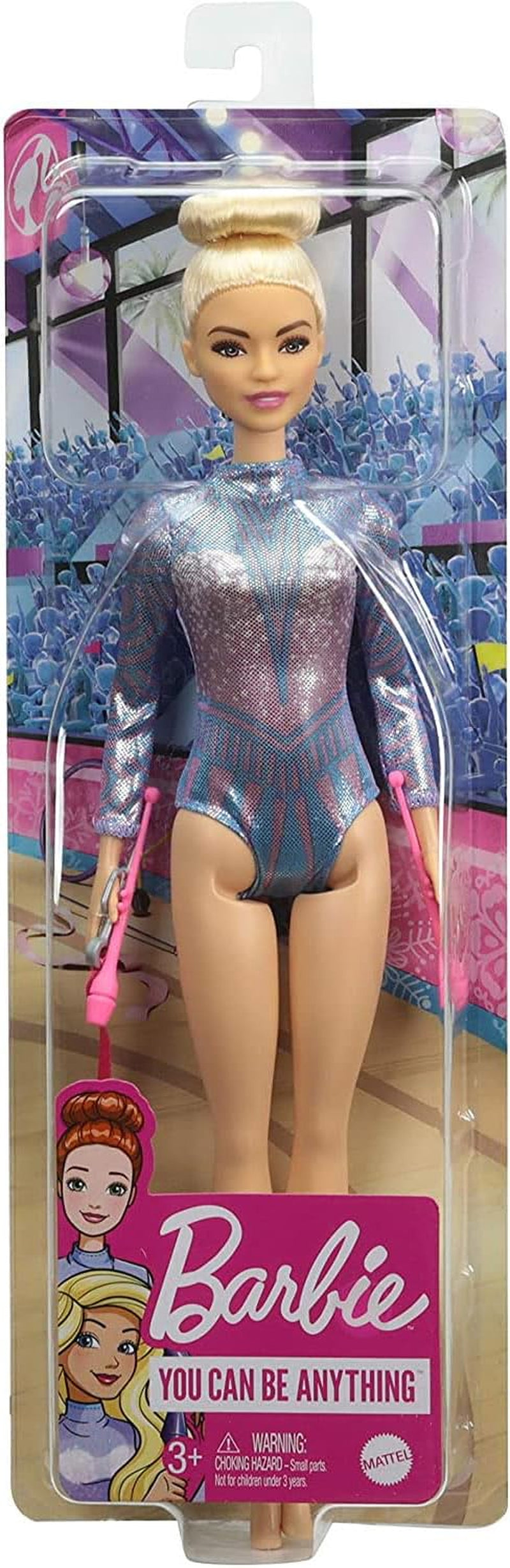 Barbie You Can Be Anything Serie Blont hår Rytmisk Gymnastik Tillbehör Docka ingår Barn Presentleksak Ålder 3+ GTN65