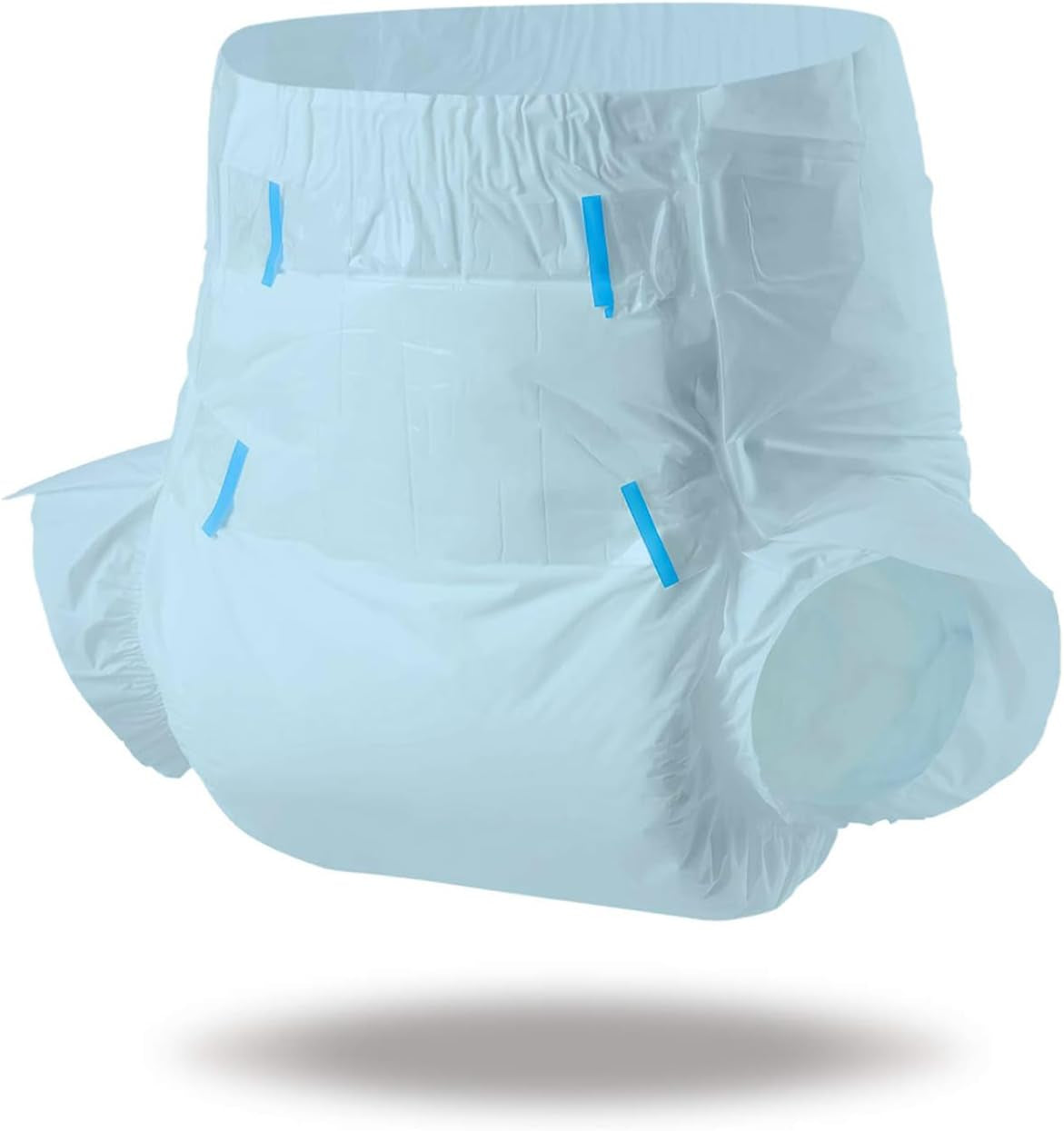 CutiePlusU vuxenblöjor, torr yta, maximal absorptionsförmåga över natten, inkontinensblöja för engångsbruk - blå, 2-pack (medium 71-96 cm)