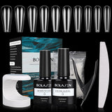 Nageltoppslim, BOLASEN Extra starkt nagellim, 4 st sprucket nagellim, nagellim, extra starkt konstgjord nagellim, nagellim - 4 * 7ml