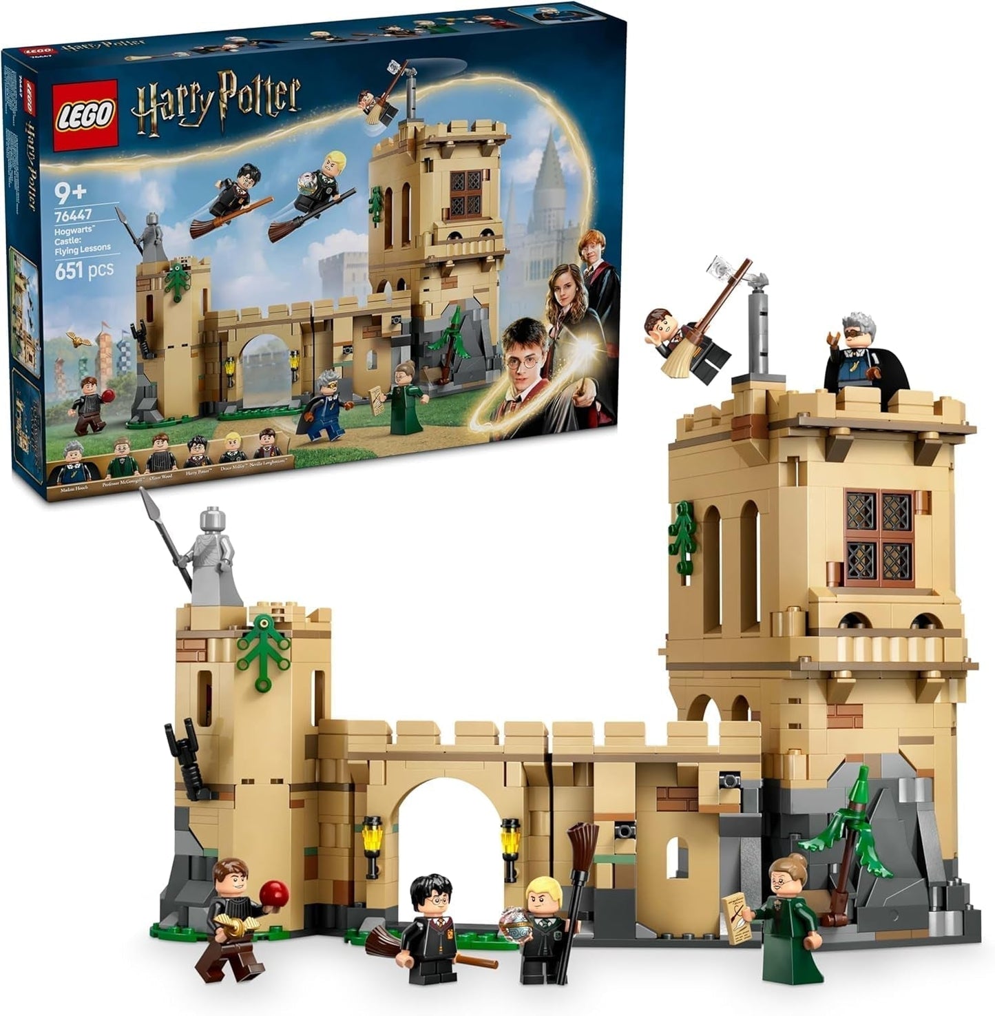 Hogwarts Castle LEGO Harry Potter: Flyglektioner Äventyrslekset med 6 samlarbara minifigurer inklusive Draco Malfoy och professor McGonagall rollspelsset för pojkar och flickor 9 år gamla 76447 Byggset Besuche den LEGO-Store Standardtitel