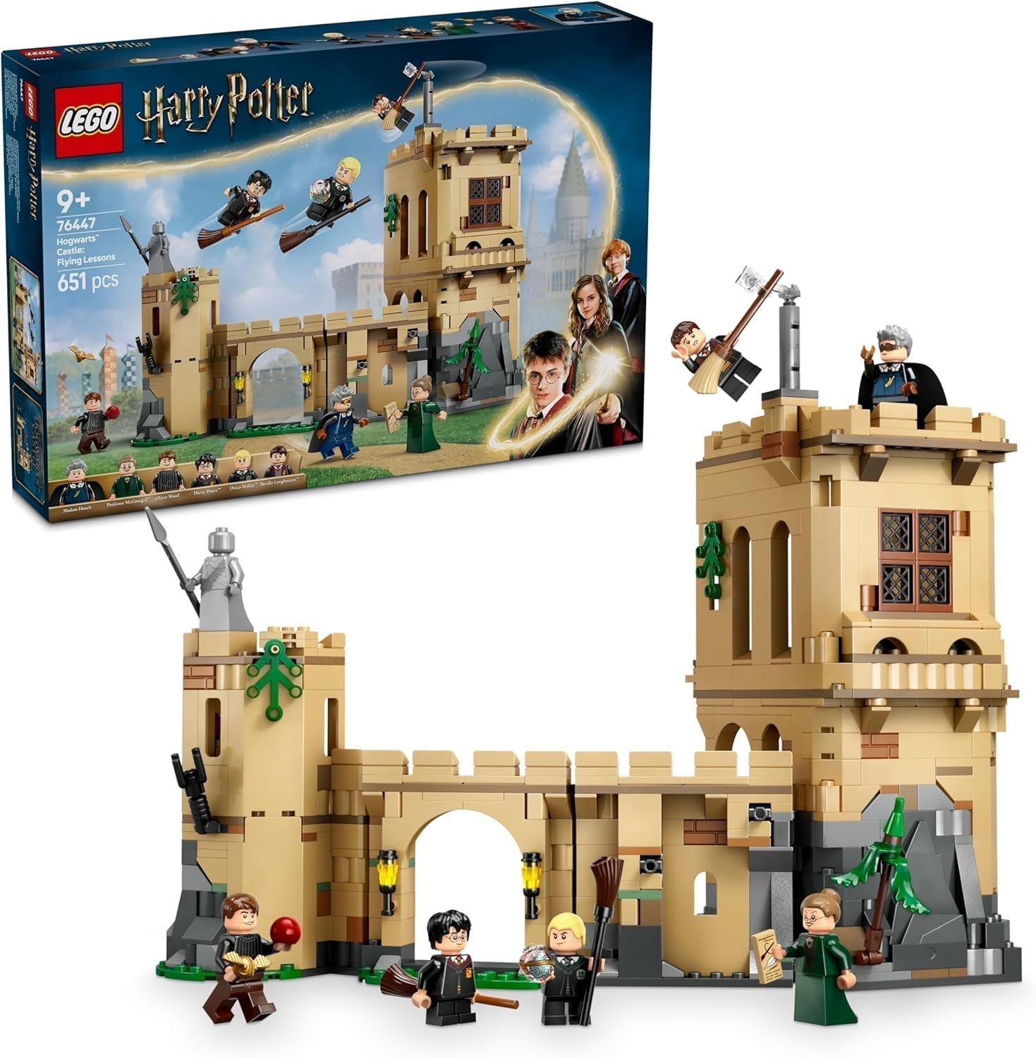 Hogwarts Castle LEGO Harry Potter: Flyglektioner Äventyrslekset med 6 samlarbara minifigurer inklusive Draco Malfoy och professor McGonagall rollspelsset för pojkar och flickor 9 år gamla 76447 Byggset Besuche den LEGO-Store Standardtitel