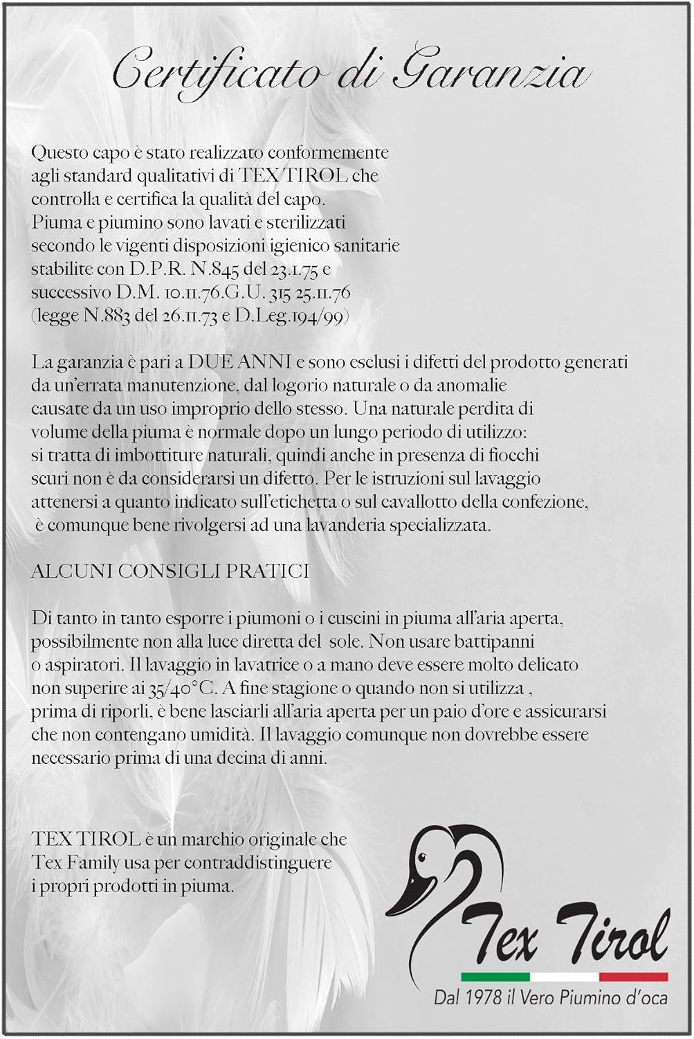 Dolomiti Tex Tirol kudde, dun, gåsdun Naty Shop standard kuddar