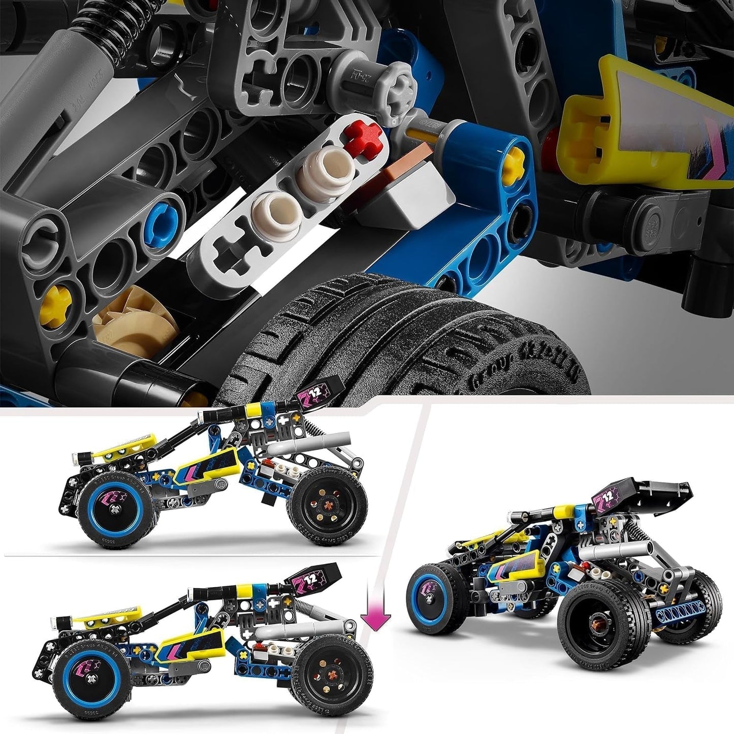 LEGO Technic Offroad Racing Buggy Billeksak för barn Buggy Racing Car Byggsats Present för pojkar och flickor 8 år gammal Rallybil Modell 42164 Byggset Besuche den LEGO-Store