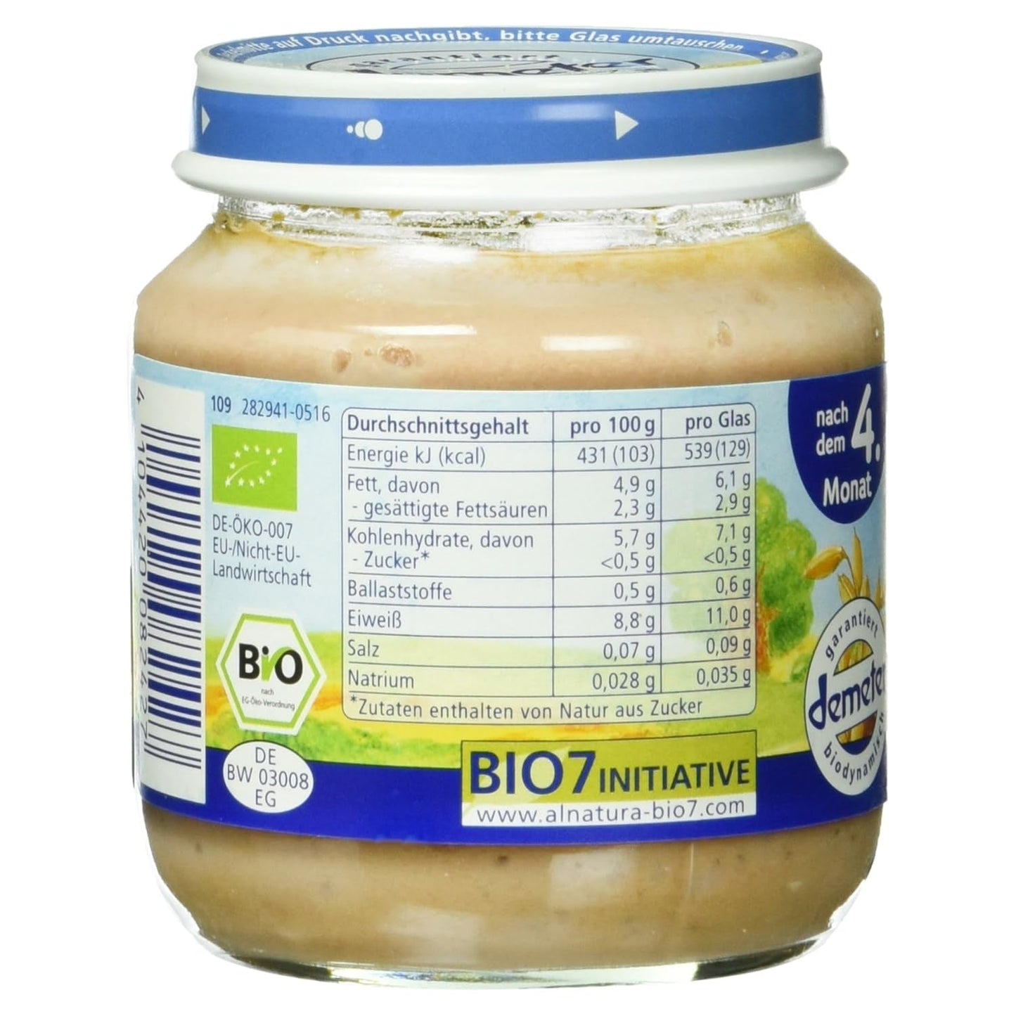 Tillagad av ekologiskt nötkött, 125 g