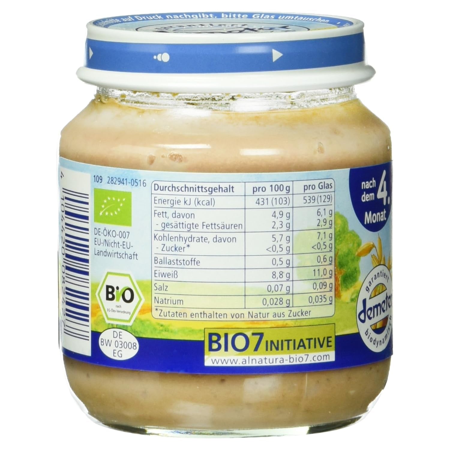Tillagad av ekologiskt nötkött, 125 g