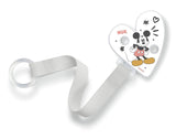 NUK nappkedja och klämma | för nappringar | Robust och motståndskraftig mot brott | Disney Musse Pigg