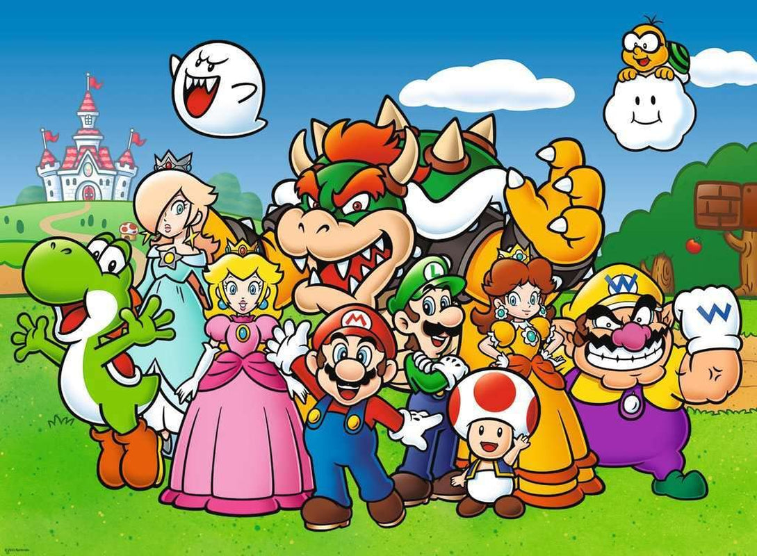 Pussel för barn 100 bitar XXL - Nintendo Super Mario Fun Puzzle Naty Shop