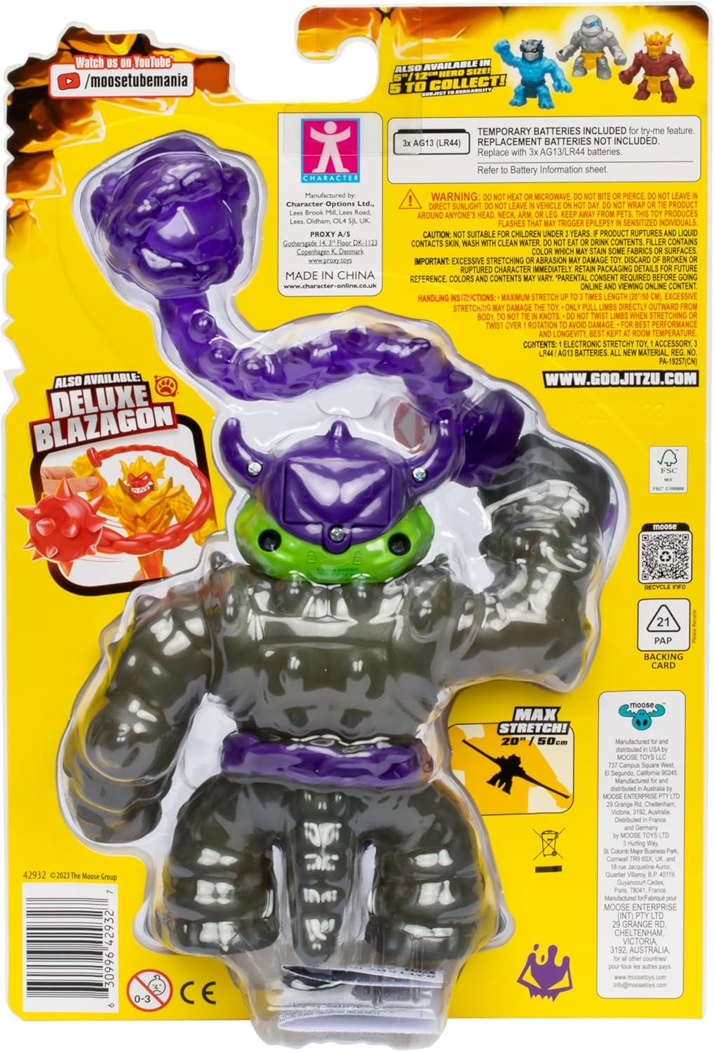 Heroes of Goo Jit Zu Stretch Strikers Deluxe Hero Pack Rock Jaw Sträckbar actionfigur med 20+ coola fightingutrustning Actionfigurer Naty Shop