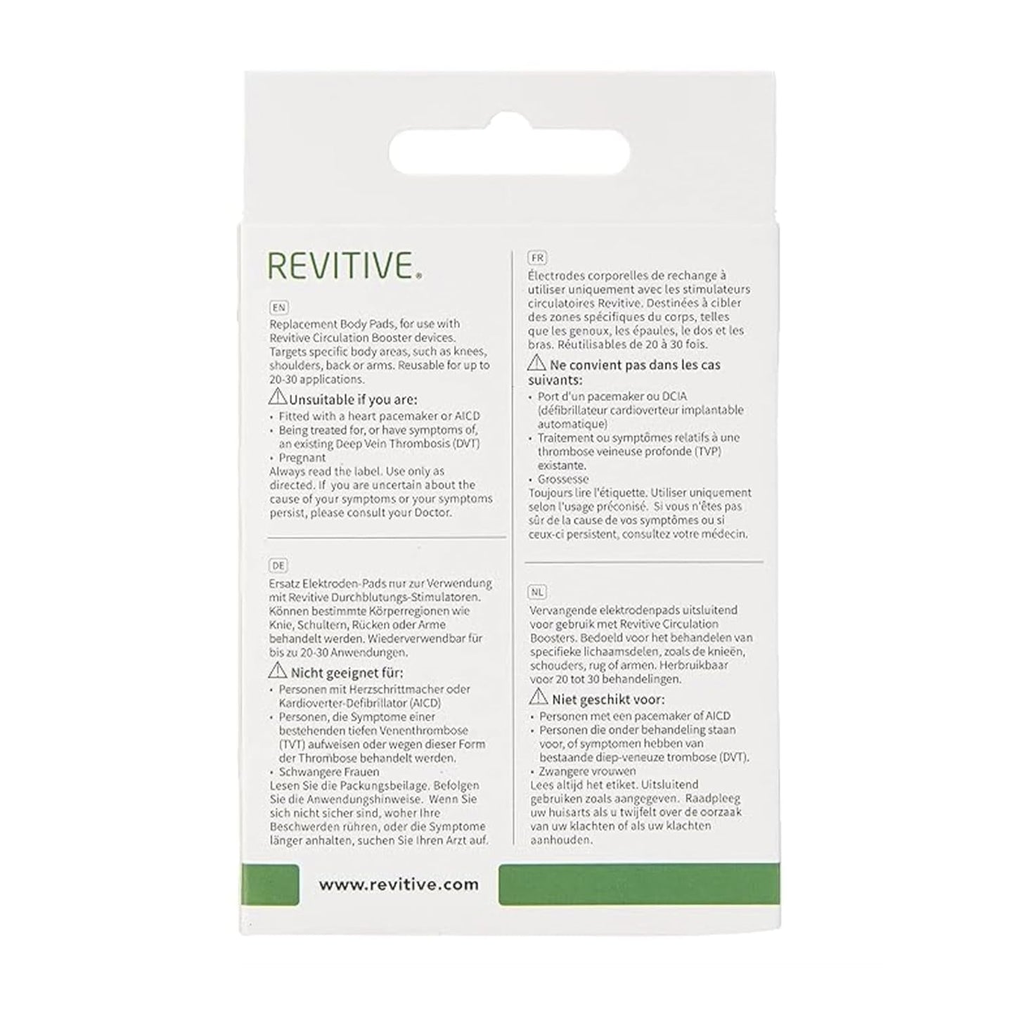 Revitive TENS PADS Stimulator för blodcirkulationen
