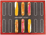 Silikomart Professional, mikroperforerad silikonmatta bakning Eclair Two Girls 58,3 x 38,4 cm Kitchen Naty Shop