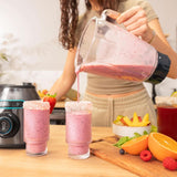 Cecotec Standmixer Power Black Titanium 2200MAX Smooth, 2200 W Maximale Leistung, 6 Klingen Aus Edelstahl, Ice-Crush-Funktion, Turbo- Och Smoothie-Funktion, Autoclean-Funktion Kitchen Naty Shop