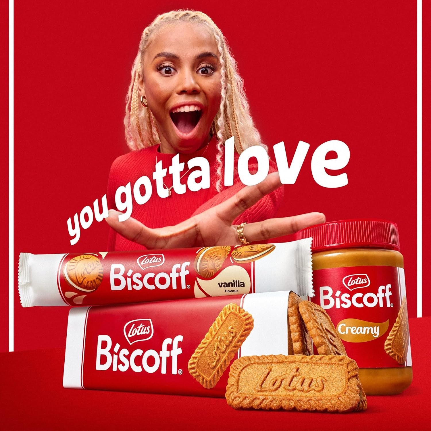 Lotus Biscoff | Dubbel kex Variety Pack | 3 sorter: Biscoff Cream, Vanilj och Choklad Smak | 5 dubbla kex per förpackning | Ingredienser av naturligt ursprung | Inga färgämnen | 16 x 50g | 800 g