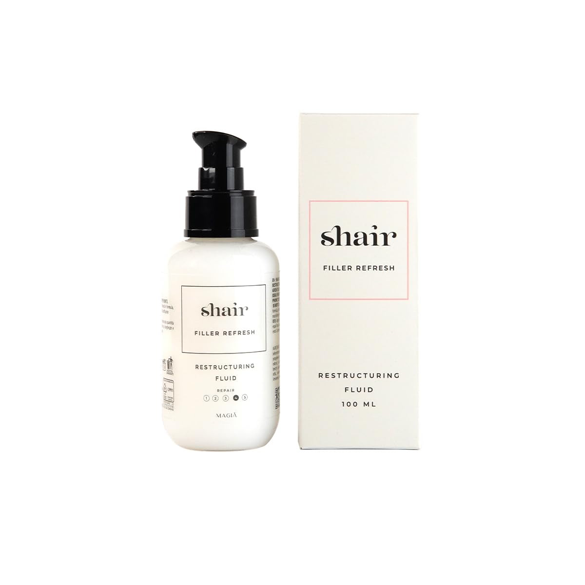 Shair Filler Refresh: Restrukturerande vätska, vitaliserande, uppfriskande, silkeslen, detangling, för tråkigt, torrt, behandlat, split-ended håravtrasselprodukter Naty Shop Standardtitel