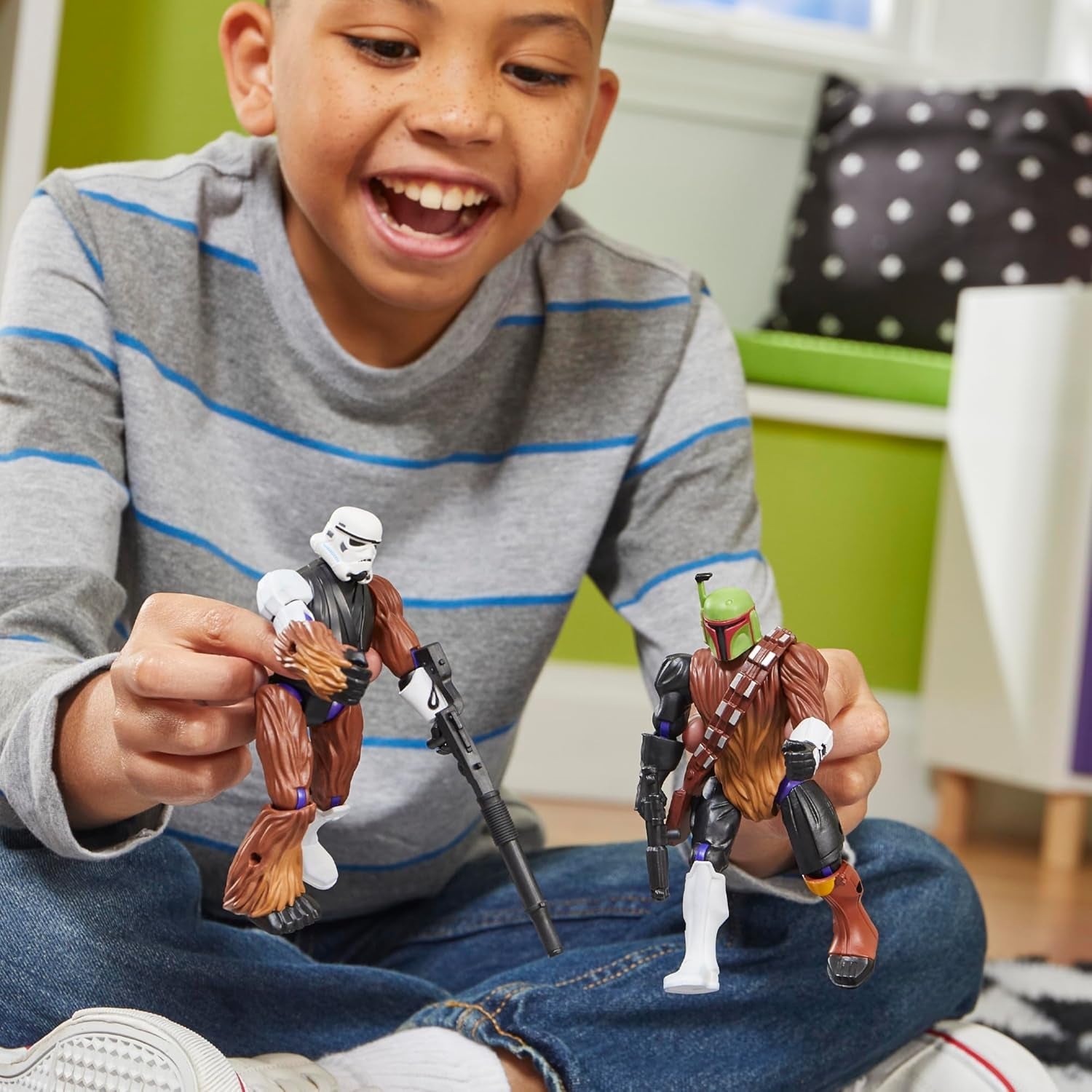 Star Wars Mixmashers Boba Fett Anpassningsbar Mix-and-Match Actionfigur och tillbehör Actionfigurer Naty Shop