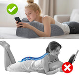 Läskudde - Ryggkudde, Justerbart Nackstöd, Läskudde med Memory Foam för sängen, Ergonomisk Nacke- och Benkudde i ryggen, svankstödskudde