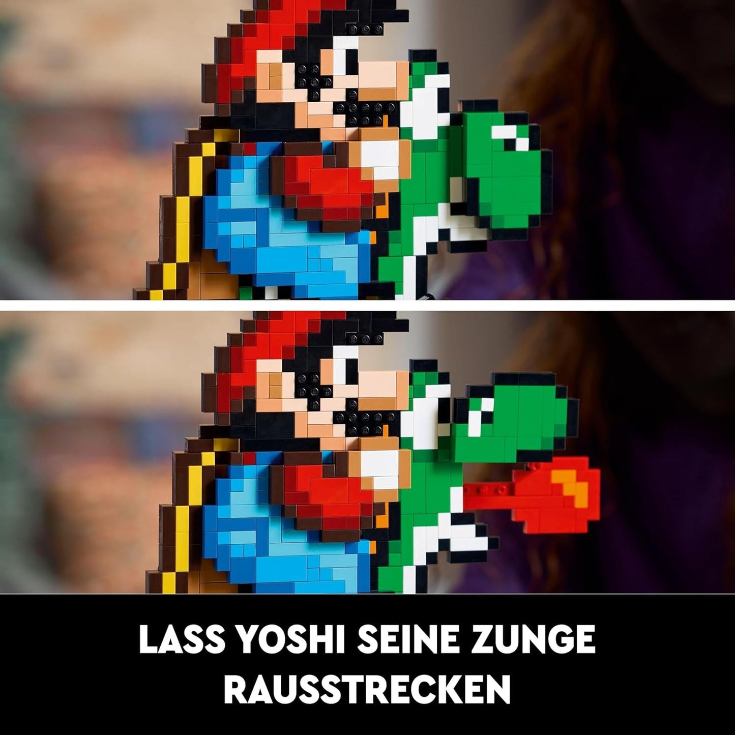 LEGO Super Mario World: Mario & Yoshi Nintendo Samlarset, Pixelfigurer, Modellbygge & Display, Heminredning & Samlarföremål, Modellkit & Present för vuxna fans 71438 Byggset Besuche den LEGO-Store