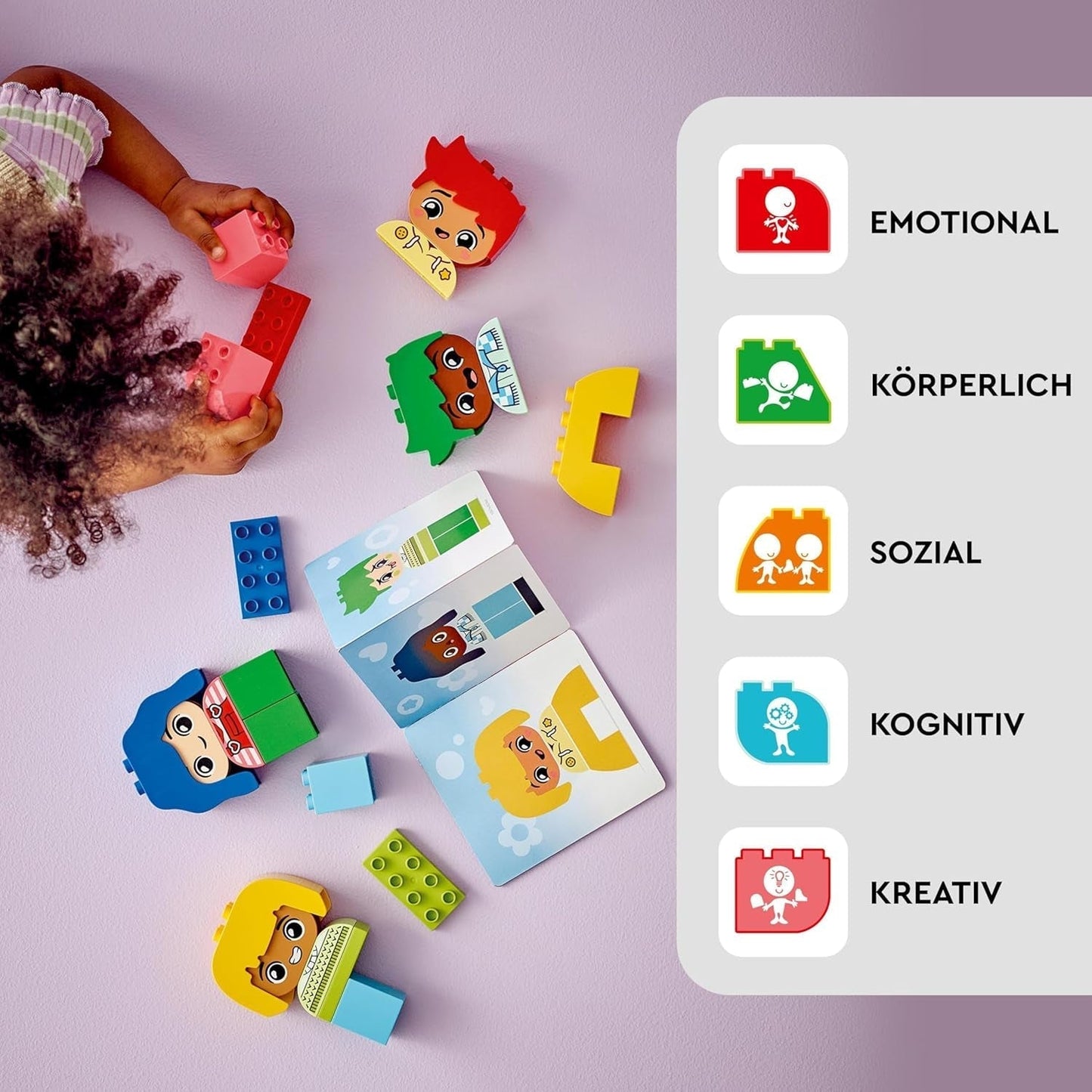 LEGO DUPLO Big Feelings, byggstaplingsspel med 23 färgglada klossar och 4 figurer, motorisk leksak för att främja den sociala och känslomässiga utvecklingen hos små barn från 18 månader 10415 Byggset Beuche den LEGO-Store