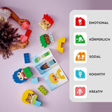 LEGO DUPLO Big Feelings, byggstaplingsspel med 23 färgglada klossar och 4 figurer, motorisk leksak för att främja den sociala och känslomässiga utvecklingen hos små barn från 18 månader 10415 Byggset Beuche den LEGO-Store
