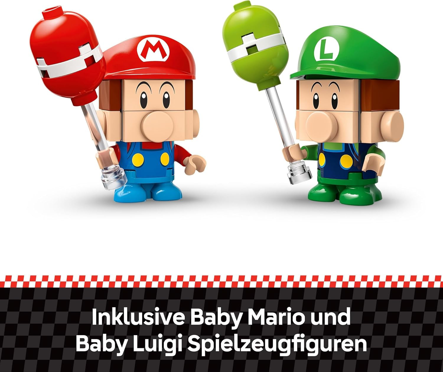 LEGO Mario Kart - Baby Mario vs. Baby Luigi Nintendo Samlarfigurer 2 Byggbara Speedmen-leksakspresent för pojkar, flickor och spelare från 8 år och uppåt Äventyrsleksak 72034 Byggset Besuche den LEGO-Store