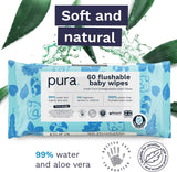 Miljövänliga engångsservetter för känslig babyhud 70 våtservetter (1 förpackning) 99 % vatten 100 % plastfri för känslig hud Eksembenägen nyfödd biologiskt nedbrytbar vegan