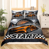 Jungen Cartoon Car Sängkläder Set 135X200,Kinder Bau Fahrzeuge Tröster Abdeckung Für Kind Kleinkind Teens,Dinosaurier Bettbezug,Traktor Maschinerie Bagger Bettdecke Abdeckung,Lkw Autos Bedtuffen Naty Shop Multi 2 155*220+80*80*1