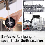 Bosch Standmixer Vitapower Serie 4 MMB6177S, Edelstahl-Klingen Tillverkad i Tyskland, 1,5L Thermosafe Glasbehälter, 0,6L To-Go-Flasche, Stopfer, Universalzerkleinerer, 30 000 U/Min, 1200 W, Silver Kitchen Naty Shop
