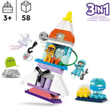 LEGO DUPLO 3-i-1 rymdfärja Massor av äventyrsrymdset Raketleksak för barn Byggnadsvetenskapsleksak Tidig utvecklingsmotorik Present för 3-åringar 10422 Byggset Beuche den LEGO-Store