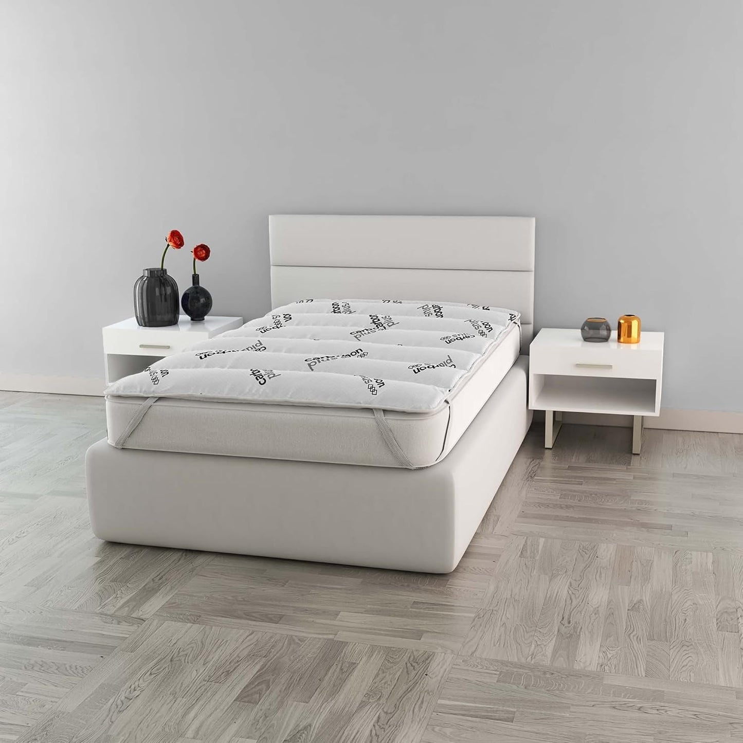 MB Home Italia, Topper, Termokontroll, Dubbla 160X195 Cm Täcken och täcken Naty Shop Small dubbel 120X195 Cm Charcoal