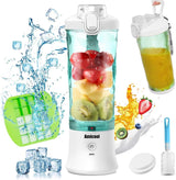 Mixer Smoothie Maker to Go, Mini Standmixer Tragbar Mit 6-Klingen Edelstahl, Enstafter Mit Reisedeckel, USB Portable Blender Elektrisch 600Ml Flaska, Mixer Shaker Slushy Maker Wasserdichter Bucatarie Naty Shop