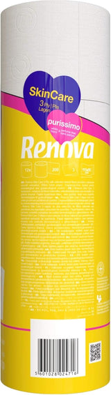 Renova Skincare Purissimo toalettpapper, 12 rullar, vitt