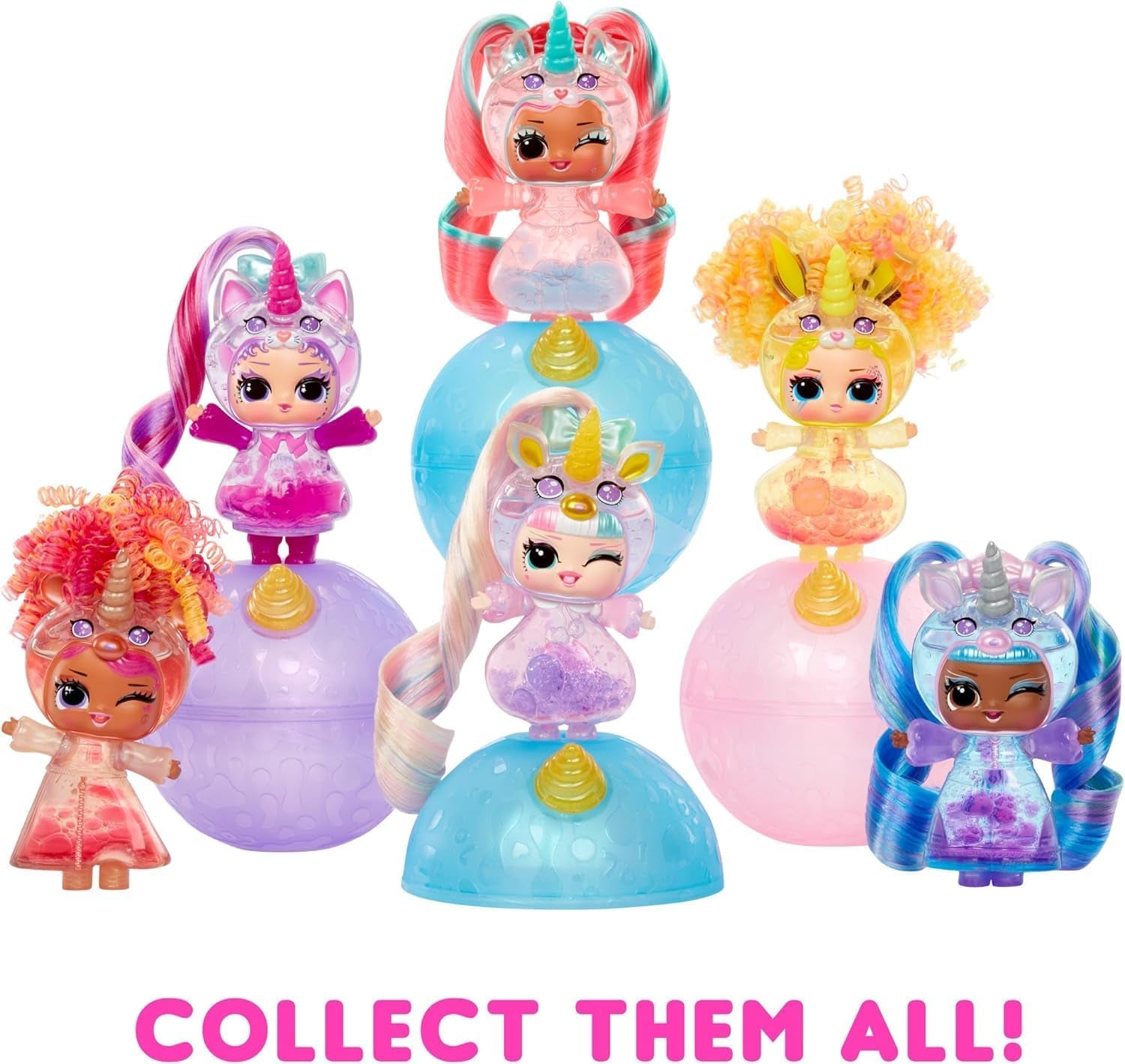 LOL Överraskning! Unicorns Tots - Innehåller 1 docka med klar kropp och lavalampeffekt, bepansrad förpackning, 8 samlardockor med 2 färgglada blandningar, för åldrarna 4 och uppåt