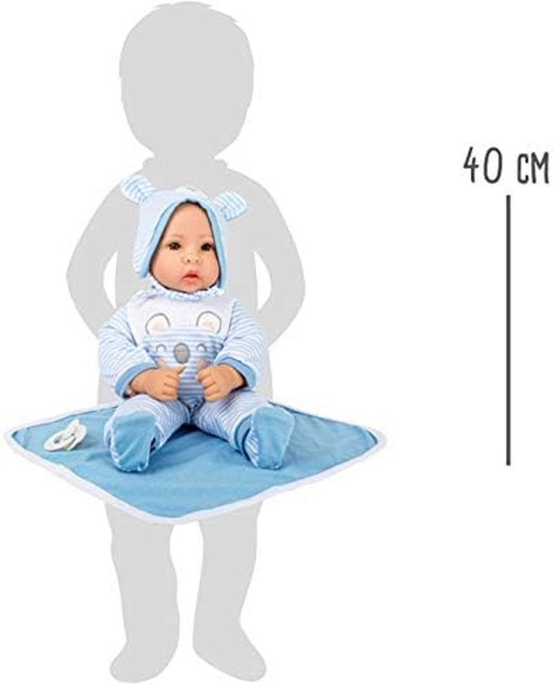 Small Foot Lukas Doll, inklusive avtagbara kläder, napp och mjuk filt, rollspel, 11238