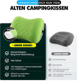 HIKENTURE Pernă gonflabilă de camping / călătorie cu față de pernă detașabilă, pernă ergonomică, pernă confortabilă pentru gât pentru călătorie / exteriör, pernă gonflabilăde ... găttor călătorie Perne ortopedice cervicale Naty Shop