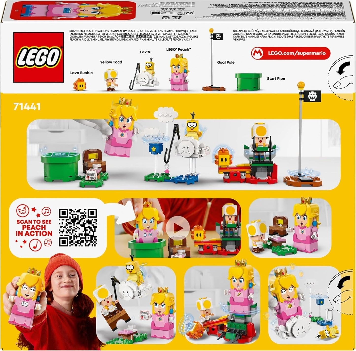 LEGO Super Mario Adventures med interaktiv persika, lekset för barn med gul padda, Nintendo-present för pojkar, flickor och alla spelare från 6 år 71441 Byggset Besuche den LEGO-Store