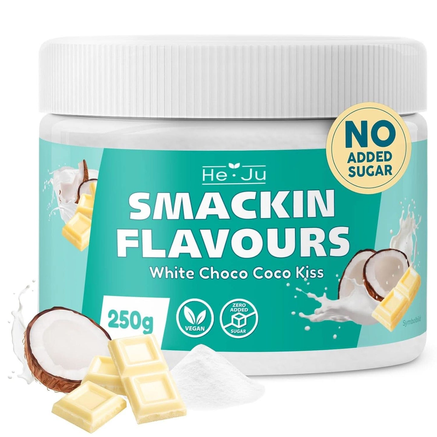He-Ju, Pulver med vit choklad och kokossmak, 250 gram Aromas Naty Shop
