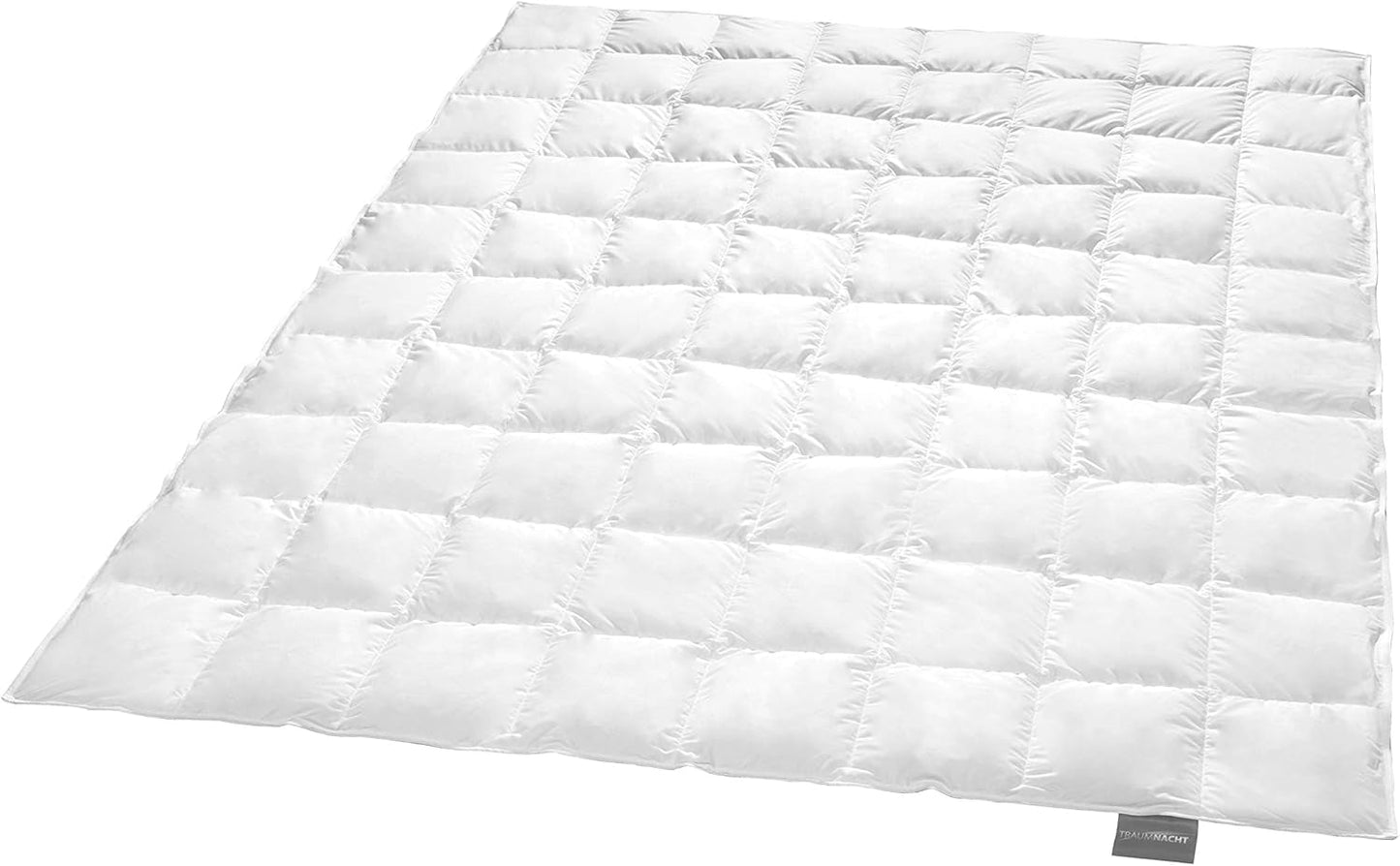 Traumnacht Basic Lätt duntäcke med nytt vitt dun (60%) och fjädrar (40%), DIN EN 12934, 135 X 200 Cm, Down Pass och Oeko-Tex certifierat, producerat enligt tysk kvalitetsstandard Täcken och täcken Naty Shop 90 procent dun / 10 procent fjädrar Lätt sommarfilt 2205