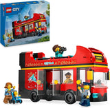 LEGO City dubbeldäckarbuss, dubbeldäckare leksaksbuss, fordonsset för flickor och pojkar från 7 år, innehåller 5 figurer, inklusive en baby i en barnvagn 60407 Byggset Besuche den LEGO-Store Standardtitel