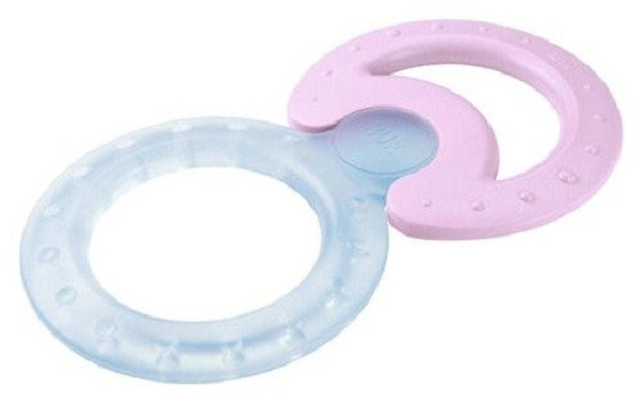 NUK Classic and Cool 2-delad kylare tandring set för massage och kylning 1 set BPA-fri blandade färger