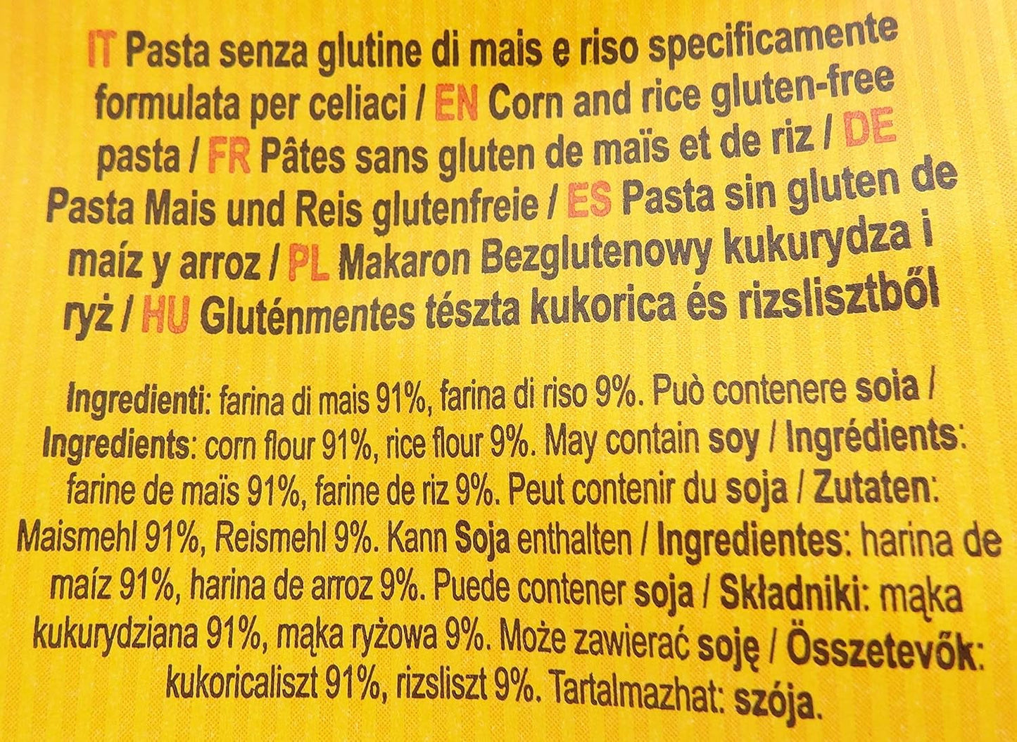 Glutenfri pasta Mezze Penne med majs och ris, 400 g