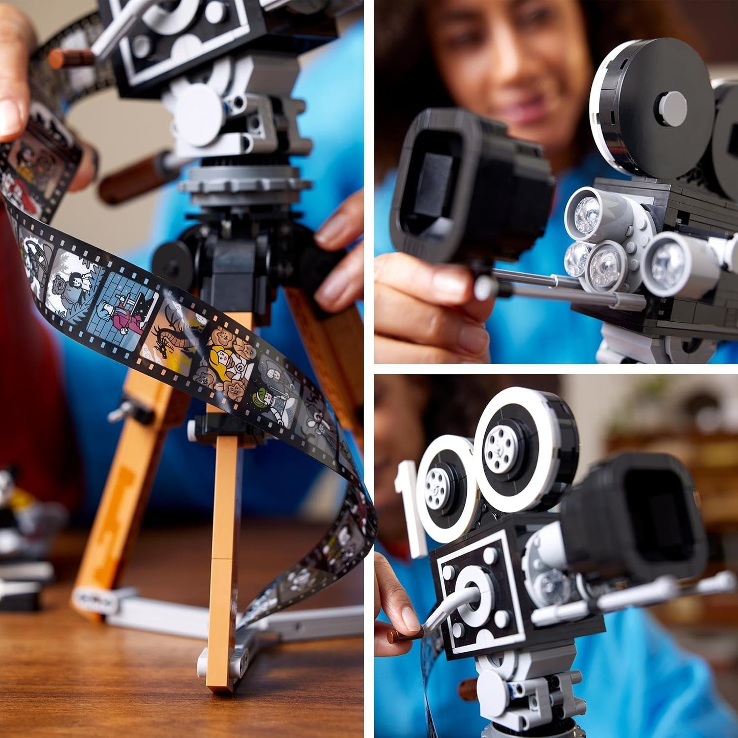 LEGO | Disney Camera - Tribute to Walt Disney, Set för vuxna med Musse Pigg och Minnie Mouse minifigurer, Bambi och Dumbo figurer, Present för kvinnor, män och fans, Utställning 43230 Byggset Besuche den LEGO-Store
