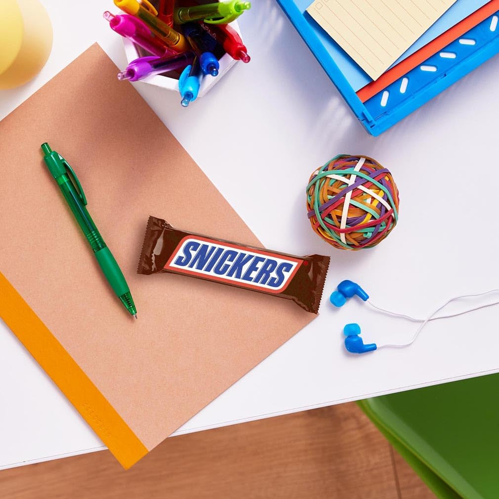 Snickers Chocolate Bar Peanut Caramel 5 Bar Pack | Snack fotboll | (1 x 5 x 50 g)