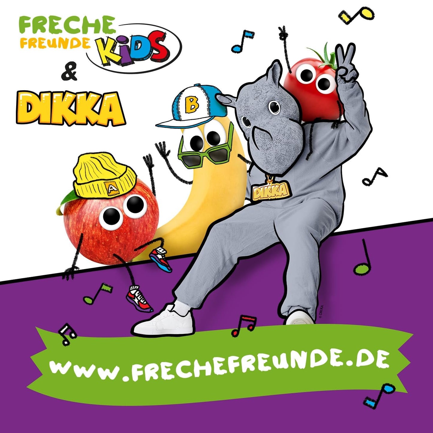 FRECHE FREUNDE KIDS, Bobs & DIKKAs Crunchy Banana Cacao Müsli, Crunchy Chocolate Müsli för barn, Lågt socker, Inga tillsatser, 100 % vegansk, 6 bitar (6 x 280 g)