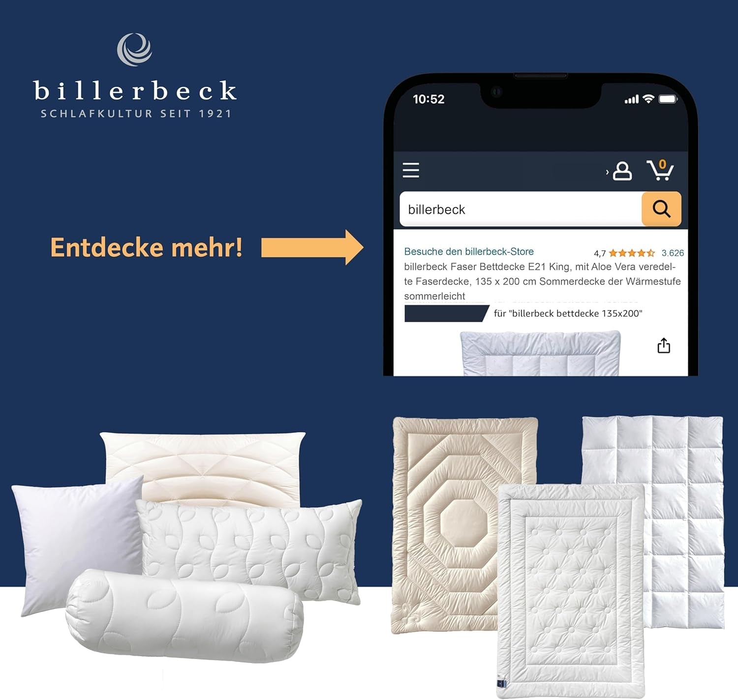 Billerbeck E45 Bambu täcke - sommartäcke - 135 X 200 Cm - bomullstäcke, svalkande täcke - med bambufyllning, lätt sommar (Sl) Täcken och täcken Naty Shop
