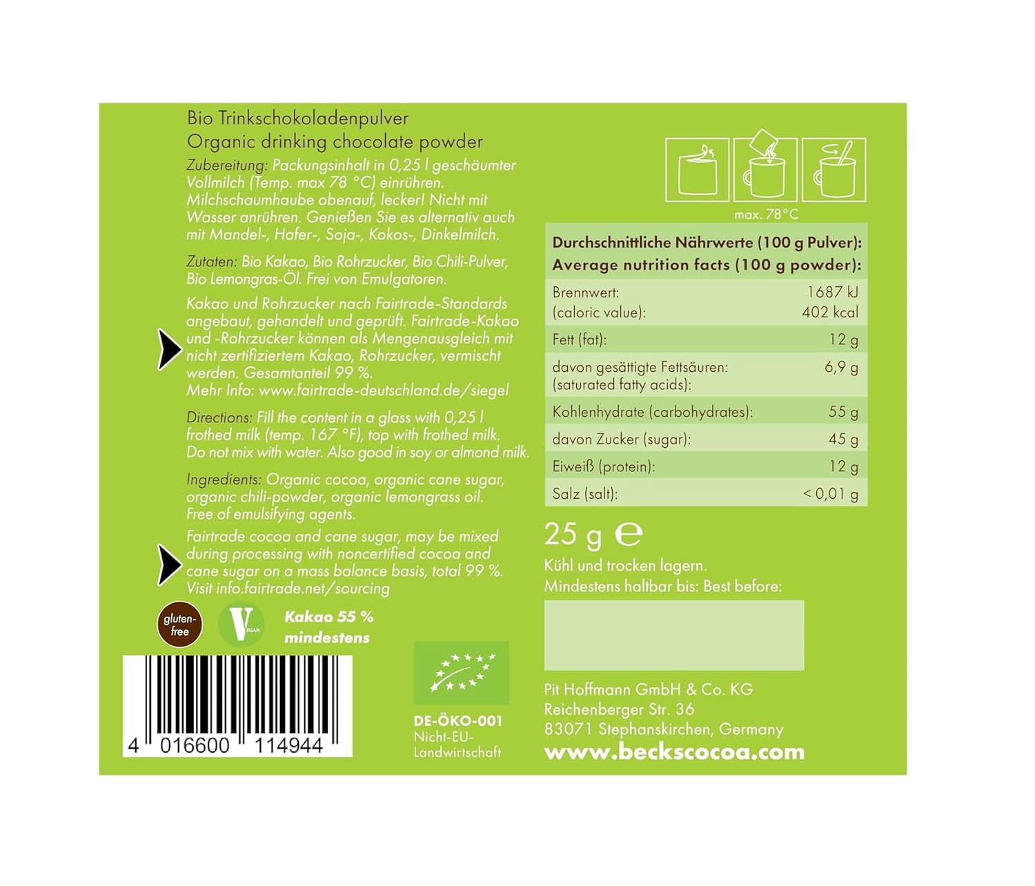 Mekongpåse, 25 gram Naty Shop Cocoa and Hot Chocolate